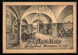 AK Bad Reichenhall, St. Ägidi-Keller, Weinkellerei  - Bad Reichenhall