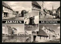AK Jarmen /Kr. Demmin, Strasse Der DSF, Ernst-Thälmann-Platz  - Demmin
