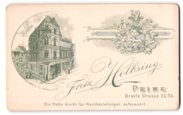 Fotografie Fritz Helbsing, Peine, Breite Str. 33, Ansicht Peine, Strassenpartie Am Ateliersgebäude Mit Schaufenstern  - Places