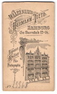 Fotografie Hermann Tietz, Hamburg, Gr. Burstah 12-14, Ansicht Hamburg, Blick Auf Die Fassade Des Ateliersgebäude  - Places