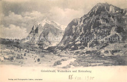13717849 Grindelwald Landschaftspanorama Mit Wetterhorn Und Mettenberg Berner Al - Andere & Zonder Classificatie