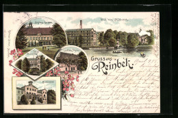 Lithographie Reinbek, Hotel Nancythal, Landhaus Scherer, Schloss Reinbek  - Reinbek