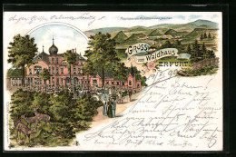 Lithographie Erfurt, Restaurant Waldhaus, Panorama Vom Waldhaus Aus  - Erfurt