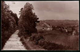 Fotografie Brück & Sohn Meissen, Ansicht Hetzdorf-Herrndorf, Waldweg Mit Blick Zum Ort  - Orte