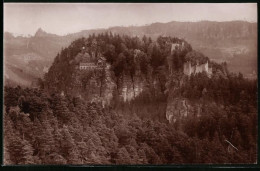 Fotografie Brück & Sohn Meissen, Ansicht Oybin, Blick Nach Dem Berg Oybin Mit Dem Berggasthof  - Orte