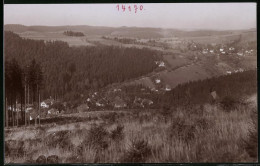 Fotografie Brück & Sohn Meissen, Ansicht Kipsdorf I. Erzg., Blick Vom Berg In Tal Nach Dem Ort  - Places