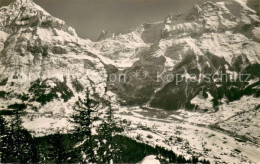 13716607 Grindelwald Winterpanorama Mit Mettenberg Finsteraarhorn Flescherhorn B - Andere & Zonder Classificatie