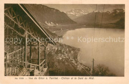 13715859 Territet Montreux VD Vue De Glion Chillon Et La Dent Du Midi  - Altri & Non Classificati