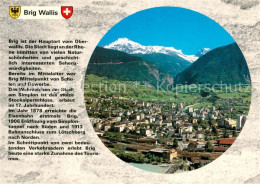 13712569 Brig Brigue VS Stadtpanorama Blick Gegen Wasenhorn Und Simplonpass Wall - Other & Unclassified