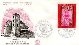 ANDORRE FDC 1969 RETABLE DE SAINT JEAN - FDC