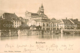 13707037 Solothurn Partie An Der Aare Blick Zur Kirche Solothurn - Altri & Non Classificati