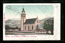 Goldfenster-AK Hall I. T., Wallfahrtskirche Maria Absam Mit Leuchtenden Fenstern  - Other & Unclassified