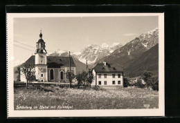 AK Schönberg I. Stubai, Kirche Gegen Kalkkögel  - Andere & Zonder Classificatie