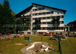 13702887 Bivio Hotel Restaurant Grischuna Garten Teich Bivio - Autres & Non Classés