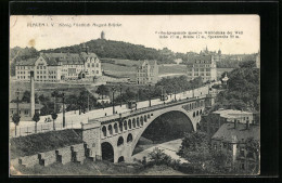 AK Plauen I.V., König Friedrich August Brücke Mit Strassenbahn  - Tramways