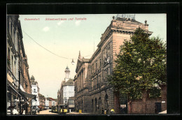 AK Düsseldorf, Schadowstrasse Und Tonhalle Mit Strassenbahn  - Tranvía