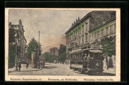 AK Warschau, Strassenbahn Auf Der Krolewska-Strasse  - Tramways