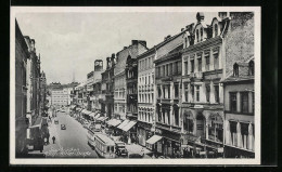 AK Saarbrücken, Strasse Mit Strassenbahn  - Strassenbahnen