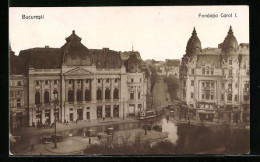 AK Bucuresti, Fondatja Carol I., Strassenbahn  - Tranvía