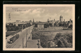 AK Posen, Strassenbahn An Der Theaterbrücke  - Strassenbahnen