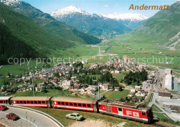 13685269 Andermatt Furka Oberalp Bahn Fliegeraufnahme Andermatt - Autres & Non Classés
