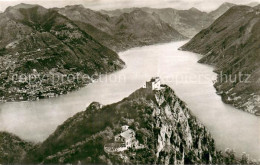 13682917 Lugano Lago Di Lugano Monte San Salvatore Luganersee Alpen Fliegeraufna - Autres & Non Classés