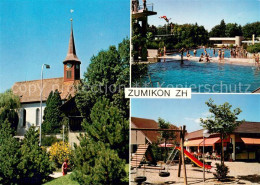 13677377 Zumikon Kirche Schwimmbad Spielplatz Zumikon - Andere & Zonder Classificatie