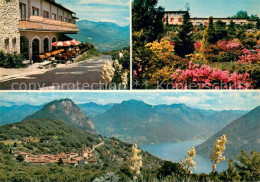 13653937 Carona Caffè Ristorante Bar San Grato Blick Auf Luganersee Alpenpanoram - Autres & Non Classés