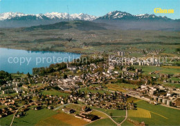 13650287 Cham ZG Fliegeraufnahme Mit Zugersee Und Alpen Cham ZG - Sonstige & Ohne Zuordnung