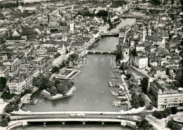 13645307 Zuerich ZH Quaibruecke Mit Blick Auf Die Limmat Fliegeraufnahme Zuerich - Sonstige & Ohne Zuordnung