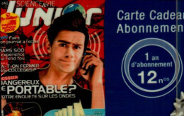 CARTE CADEAU.. ABONNEMENT   1 AN   JUNIOR.. - Cartes De Fidélité Et Cadeau