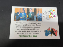 14-5-2024 (5 Z 7) Australia & Papua New Guinea PM Leaders Meeting In Canberra (7-12-2023) - Militaria