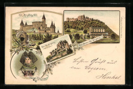 Lithographie Hoh-Königsburg, Hotel-Pension Und Ruine Hoh-Königsburg  - Other & Unclassified