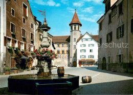 13626337 Maienfeld Staedtliplatz Mit Brunnen Maienfeld - Otros & Sin Clasificación