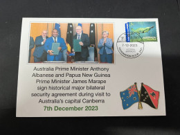 14-5-2024 (5 Z 7) Australia & Papua New Guinea PM Leaders Meeting In Canberra (7-12-2023) - Militaria