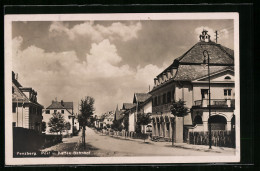 AK Penzberg, Post Und Cafe Bahnhof  - Penzberg