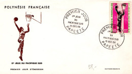 POLYNESIE FDC 1966 BASKET BALL - Basketball