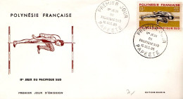 POLYNESIE FDC 1966 SAUT EN HAUTEUR - Leichtathletik