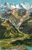 13584749 Wengen BE Panoramakarte Grindelwald Moench Eiger Jungfrau Wengen BE - Other & Unclassified