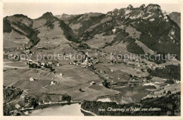 13570339 Charmey Et Le Lac Vus D Avion Alpes Charmey - Andere & Zonder Classificatie