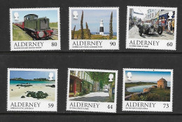 AURIGNY 2017 TRAINS-PHARE-VOITURE-SCENES D'AURIGNY  YVERT N°580/585 NEUF MNH** - Eisenbahnen