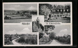 AK Ascheffel B. Eckernförde, Panorama, Baumgarten, Ortspartie  - Eckernfoerde