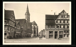 AK Schorndorf, Gottlieb-Daimler-Strasse Mit Gasthaus Adler Und Geschäften  - Schorndorf