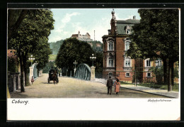 Künstler-AK Coburg, Blick In Die Bahnhofstrasse  - Coburg