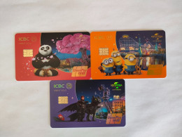 China, Universal Beijing Resort,(3pcs) - Credit Cards (Exp. Date Min. 10 Years)
