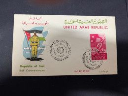 14-5-2024 (5 Z 9) United Arab Republic (Egypt) 1958 FDC - Birth Commemoration - Cartas & Documentos