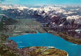 13518957 Magadino Lago Maggiore Und Umgebung Alpenpanorama Fliegeraufnahme Magad - Other & Unclassified