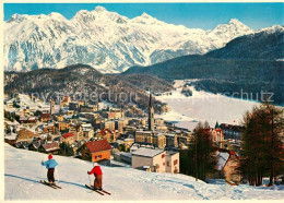 13518899 St Moritz GR Panorama Wintersportplatz Mit Piz Languard St Moritz GR - Otros & Sin Clasificación