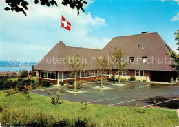 13363739 Fruthwilen Landgasthas Haldenhof Schweizer Flagge Blick Auf Bodensee Fr - Autres & Non Classés