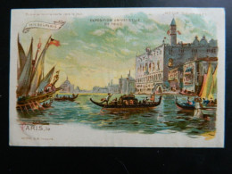 PARIS      EXPOSITION UNIVERSELLE DE 1900       CARTE TRANSPARENTE METEOR  VENISE A PARIS - Exhibitions